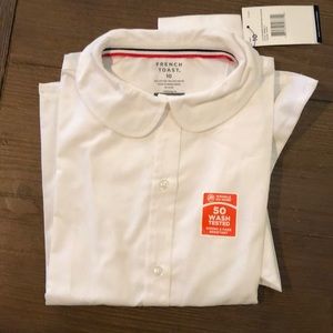 NWT Peter Pan collar white wrinkle resistant shirt
